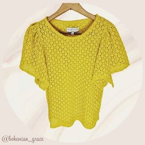 ⏰GONE 3/20!! Madewell Textured Flounce Sleeve Top *Like New* size XS